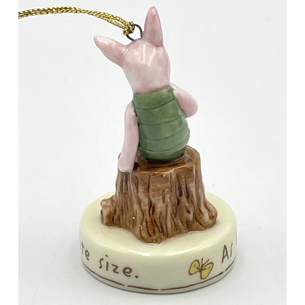 Vintage Disney Classic Pooh Piglet Porcelain Ornament Midwest Cannon Falls 2.5